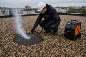 Recherche de fuite par fumé